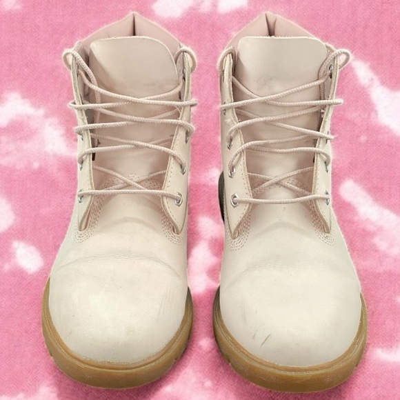 Timberland Classic 6-inch Waterproof Boot Light Pink Nubuck Women Size 8.5 - Picture 3 of 10